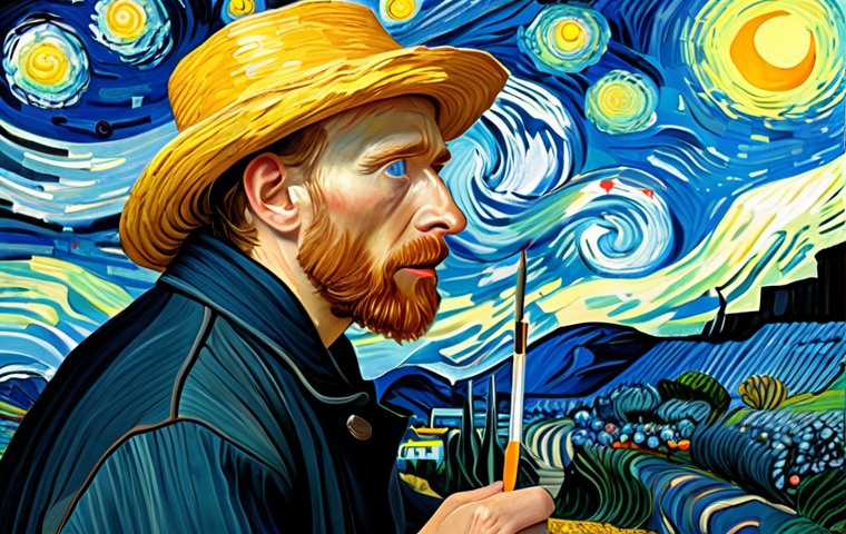 AI Art Creation**

Prompt: A digital painting in the style of Van Gogh, generated by AI, showcasing vibrant brushstrokes and emotional depth. The artwork should blend traditional artistic techniques with modern technology, illustrating the collaborative potential between humans and artificial intelligence. Keywords: AI art, Van Gogh, digital painting, collaboration, technology.

**