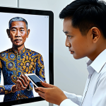 AI Art Creation**

A Malaysian artist, fully clothed in batik attire, using a tablet displaying AI art software. The background shows a bright, modern studio with examples of AI-generated art on display. Focus on the artist's interaction with the technology, showcasing the creative process. Perfect anatomy, correct proportions, well-formed hands. Safe for work, appropriate content, professional, modest, family-friendly.

**