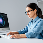 AI 예술과 AI 패턴 생성 - **

"A graphic designer in a modern, brightly lit studio, working on a logo design with AI assistanc...