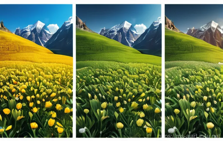AI 예술과 인간 비교 - Here are three detailed image generation prompts in English, keeping all specified guidelines in min...