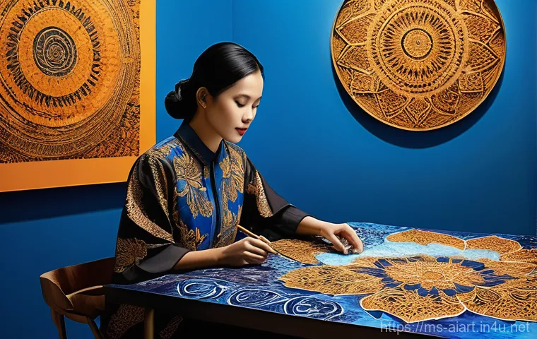 AI와 전통 예술 결합 - **Prompt:** A visually rich scene depicting the digital preservation and restoration of Malaysian tr...