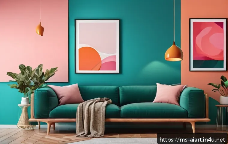 AI 예술과 색감 분석 - A vibrant digital art piece showcasing the emotional power of color through AI-generated abstract fo...